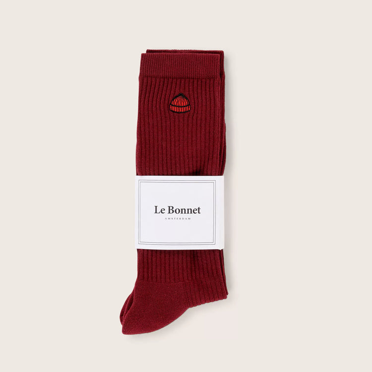 Le bonnet socks bordeaux