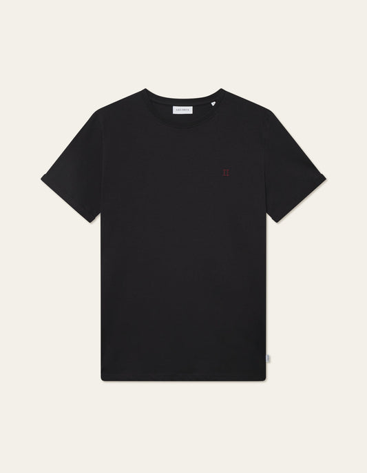 Les deux norregaard contrast t-shirt black