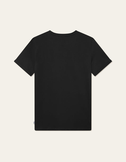 Les deux norregaard contrast t-shirt black
