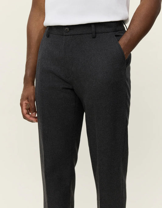 Les deux como reg wool suit pants asphalt