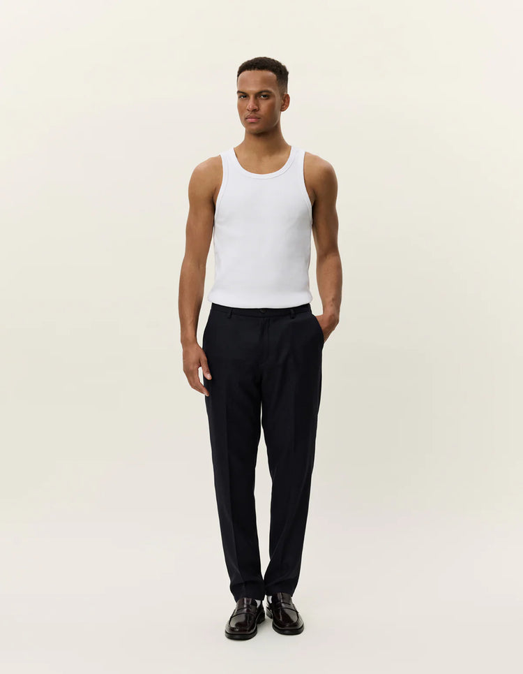 Les deux como reg wool suit pants dark navy