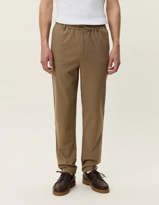 Les deux como tapered textured pants caribou brown
