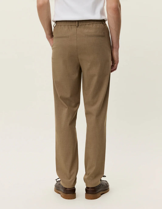 Les deux como tapered textured pants caribou brown