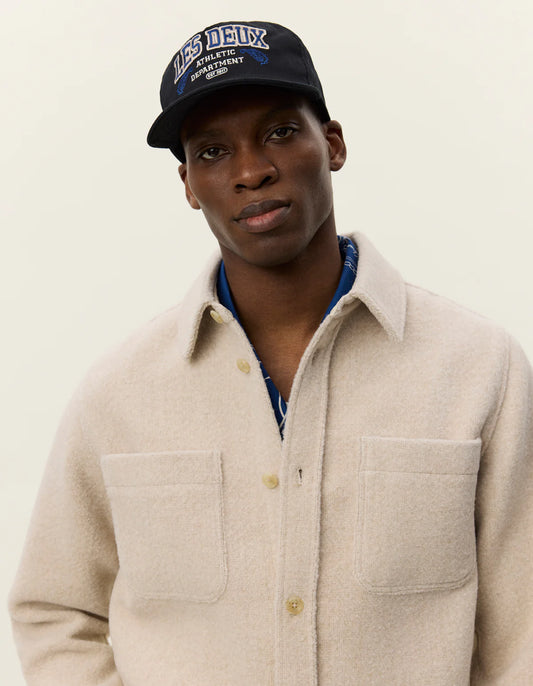 Les deux lennon bouclé overshirt ivory