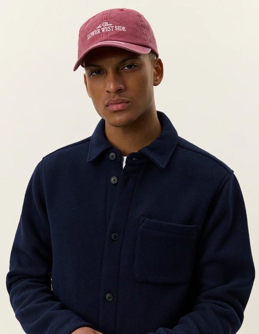 Les deux jason solid wool overshirt