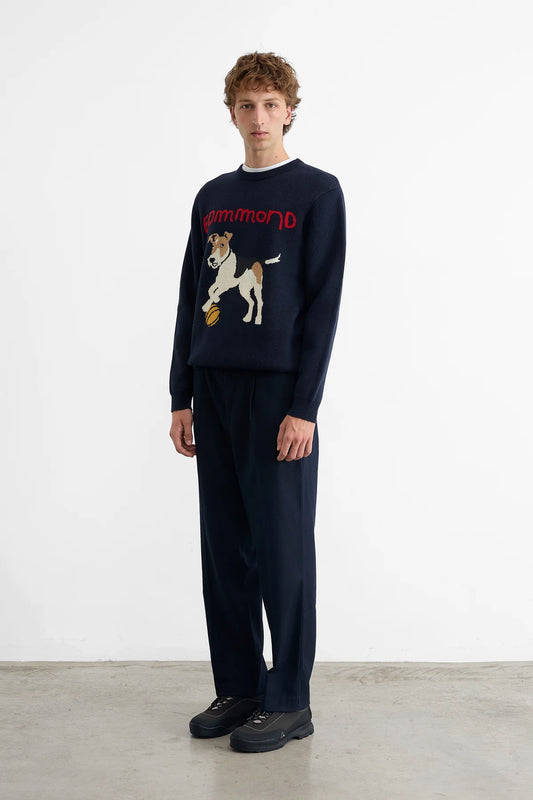 Edmmond finot sweater plain navy
