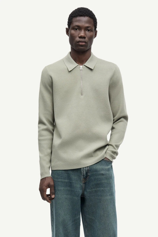 Samsoe samsoe guna half zip 10490 seagrass