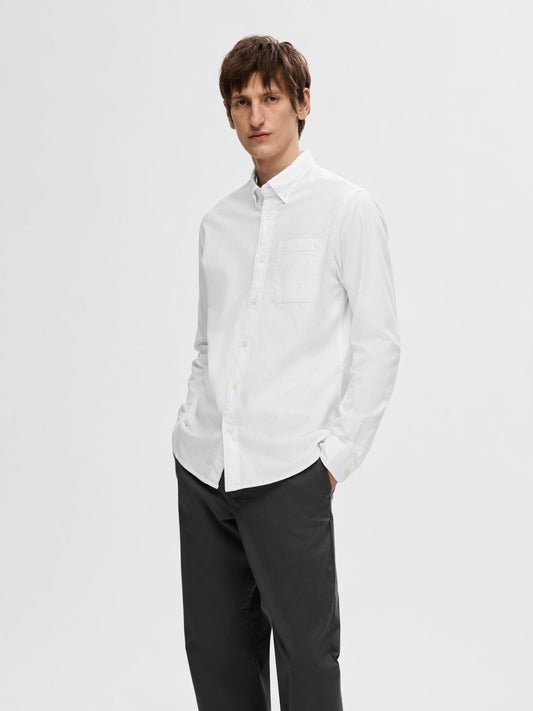 Selectedhomme slhregrick-ox flex shirt white