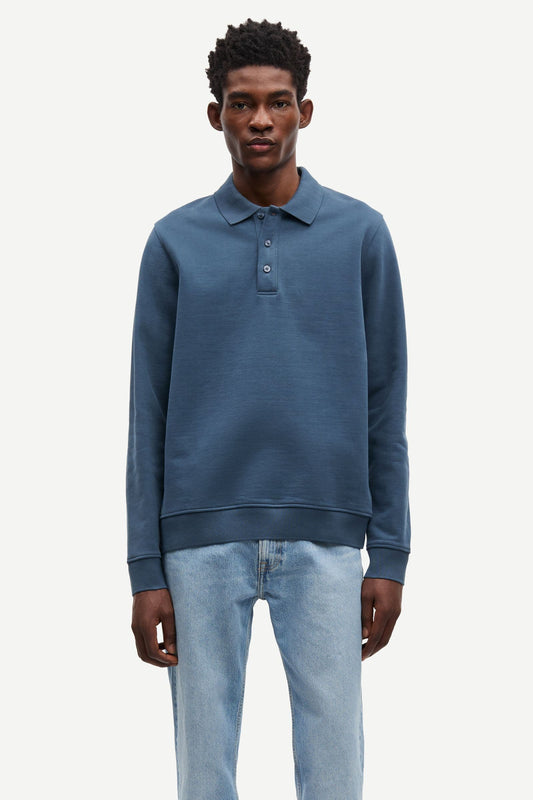 Samsoe samsoe sadanny polo sweatshirt 15741 midnight navy