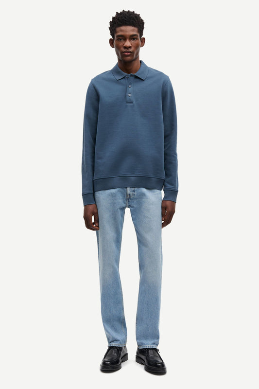 Samsoe samsoe sadanny polo sweatshirt 15741 midnight navy