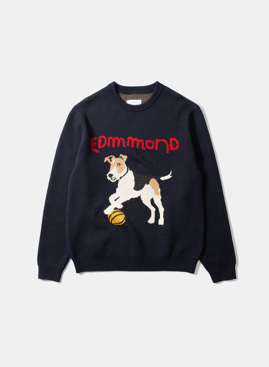 Edmmond finot sweater plain navy