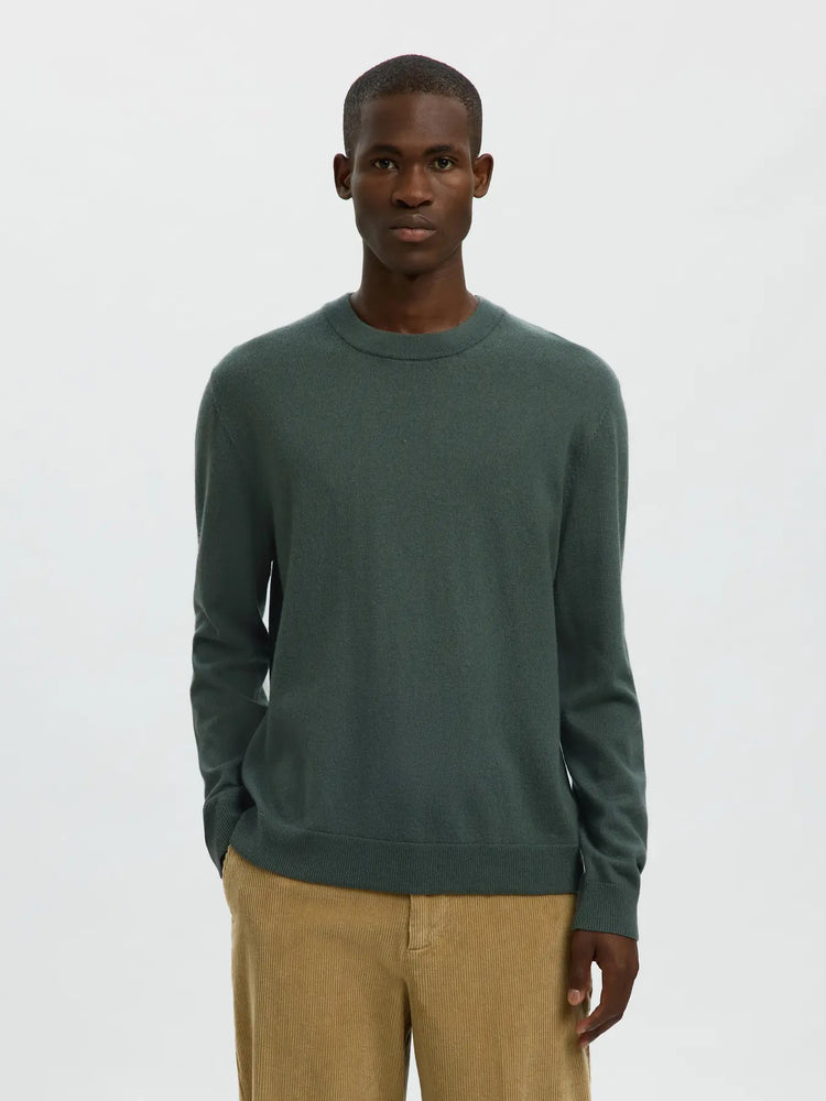 Selectedhomme slhtray merino brushed relaxed deep forest