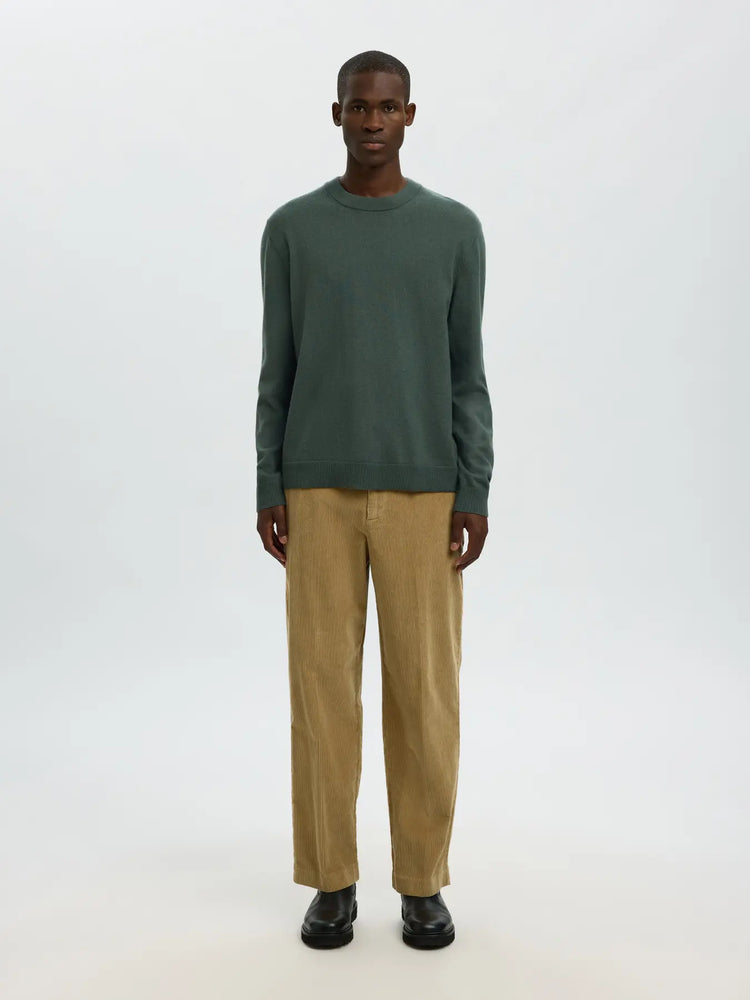 Selectedhomme slhtray merino brushed relaxed deep forest