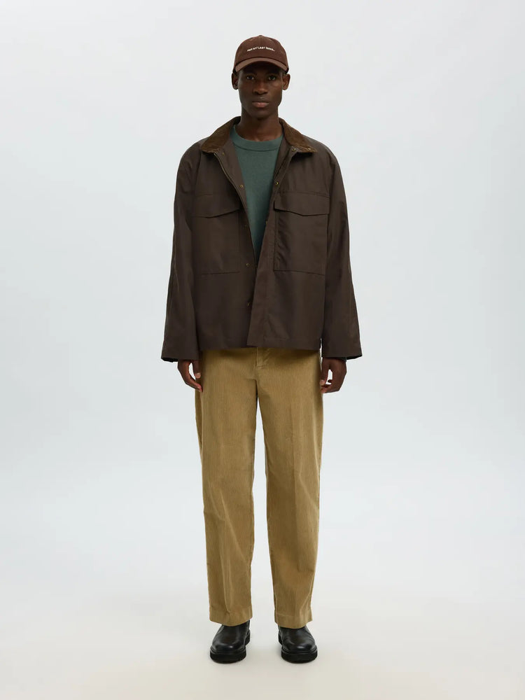 Selectedhomme slhtray merino brushed relaxed deep forest