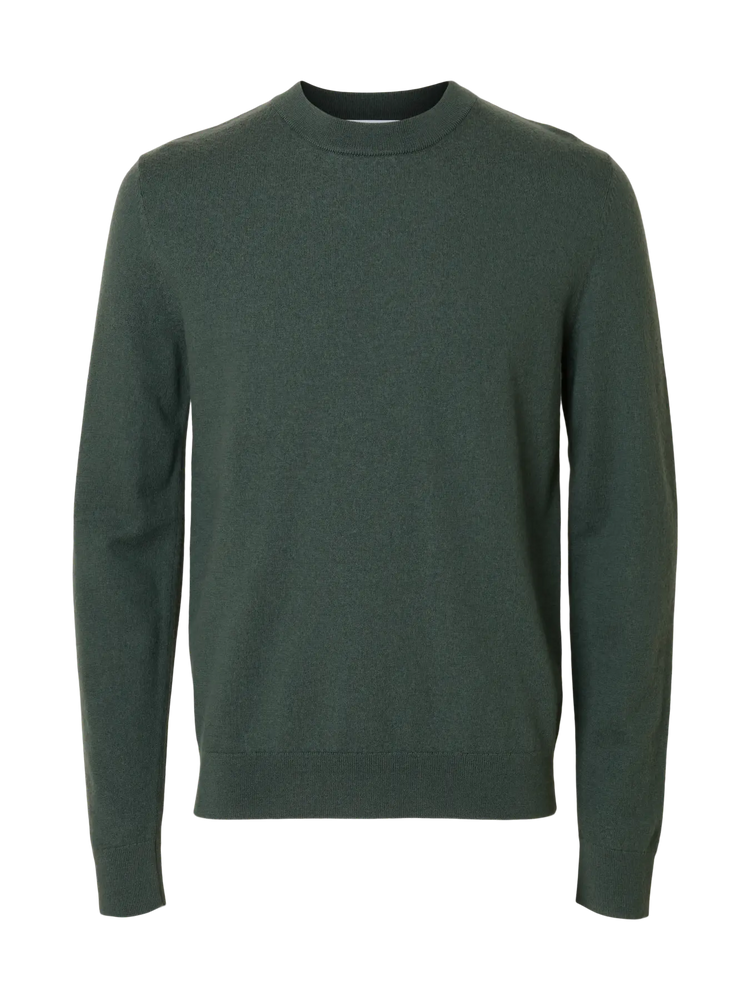 Selectedhomme slhtray merino brushed relaxed deep forest