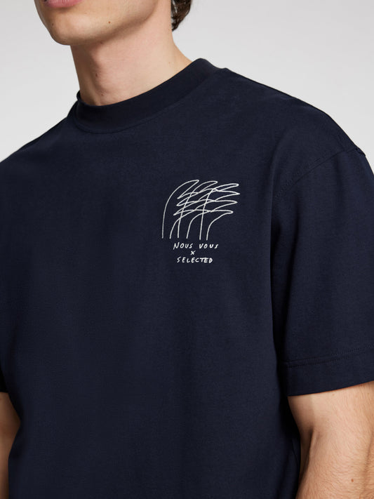 Selectedhomme slhrelaxjay license tee sky captain