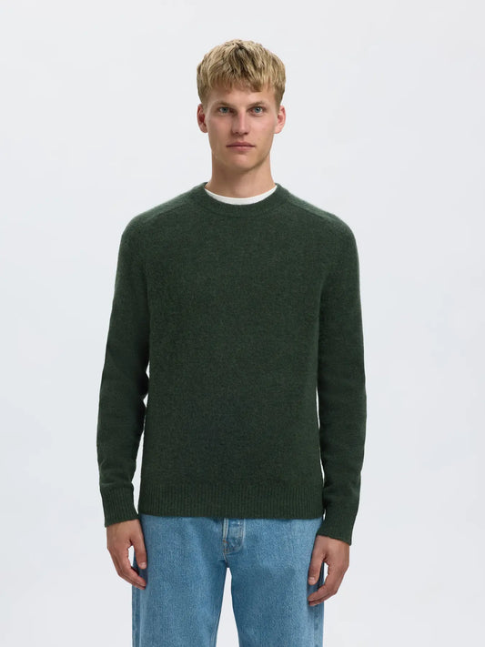 Selectedhomme slhrai knit deep forest