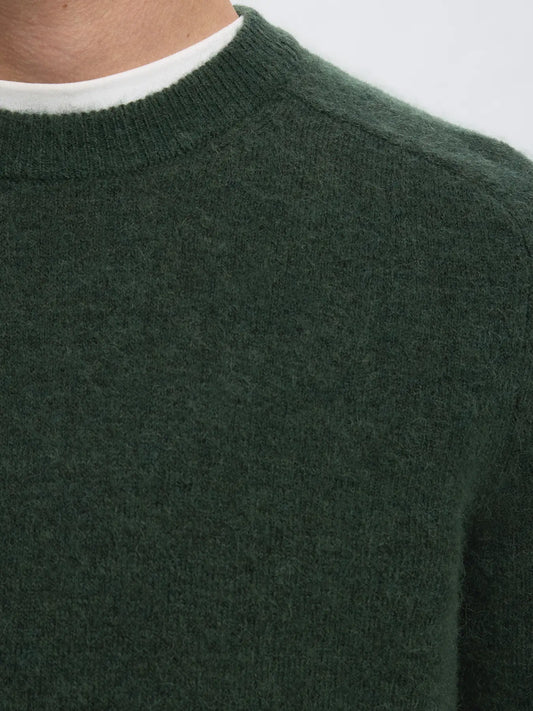 Selectedhomme slhrai knit deep forest