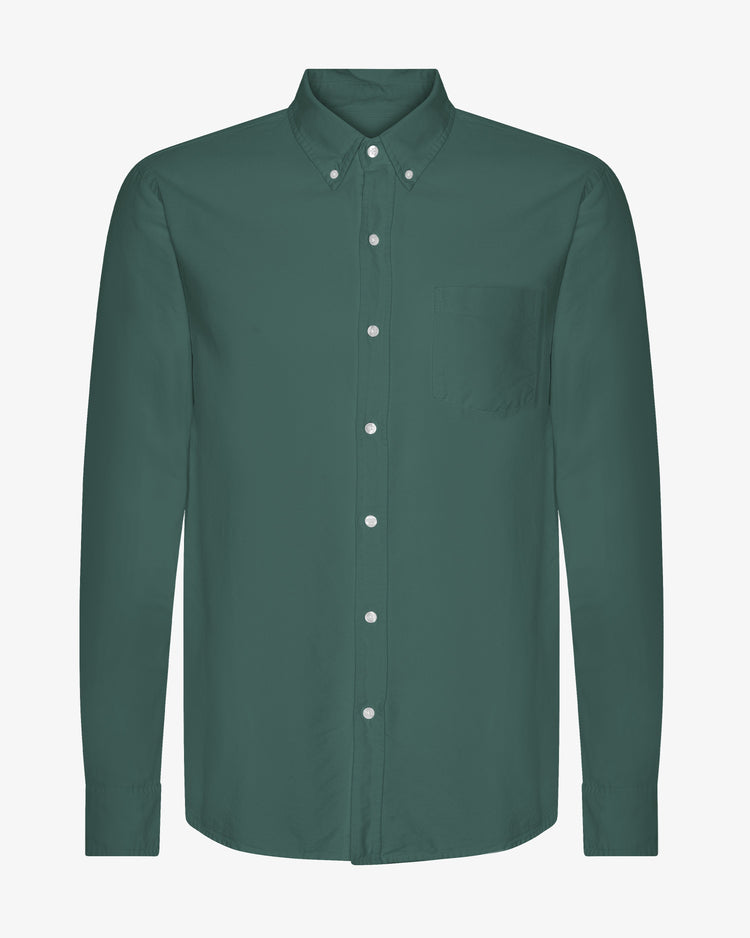 Colorful standard organic button down shirt cs4002 emerald green