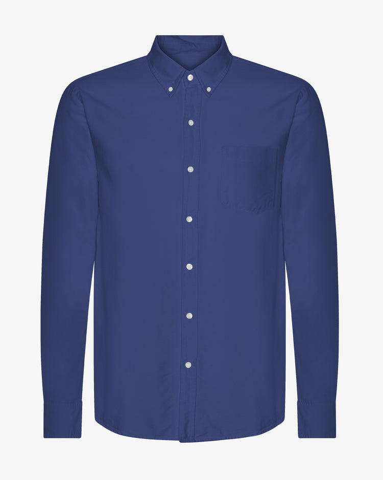 Colorful standard organic button down shirt cs4002 marine blue