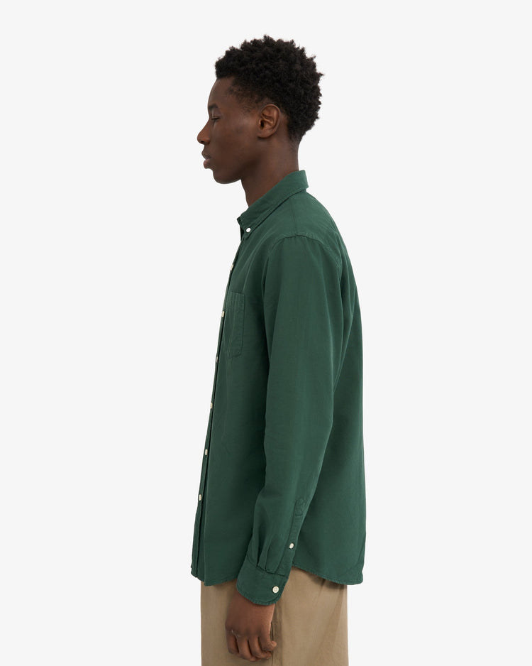 Colorful standard organic button down shirt cs4002 emerald green