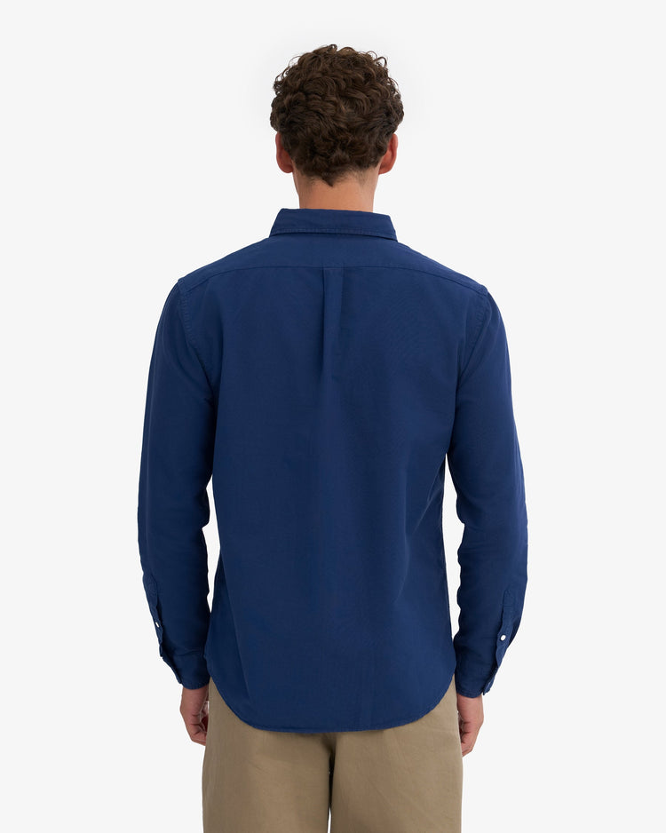 Colorful standard organic button down shirt cs4002 marine blue