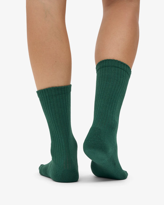 Colorful standard organic active socks emerald green