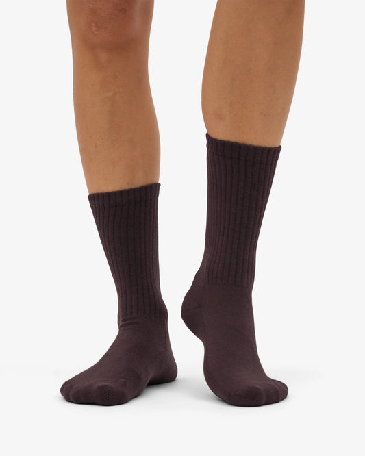 Colorful standard organic active socks coffee brown