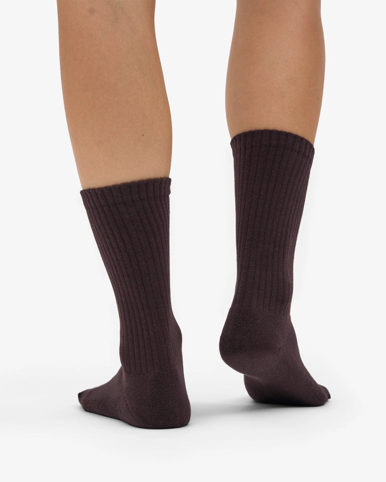 Colorful standard organic active socks coffee brown