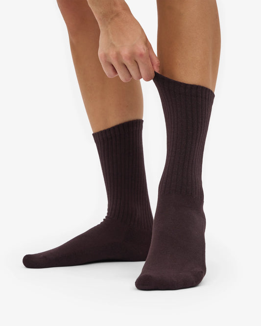 Colorful standard organic active socks coffee brown