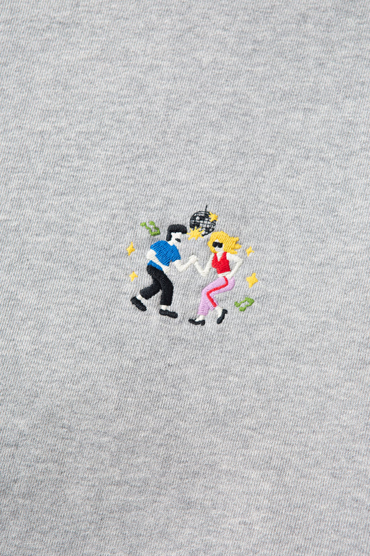 Edmmond dancing sweater plain grey melange