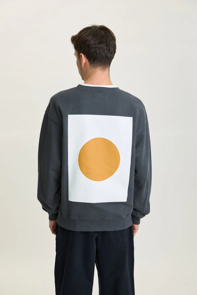 La paz xavier print sweatshirt black sand circle