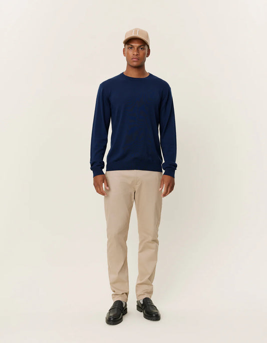 Les deux greyson merino knit dark navy