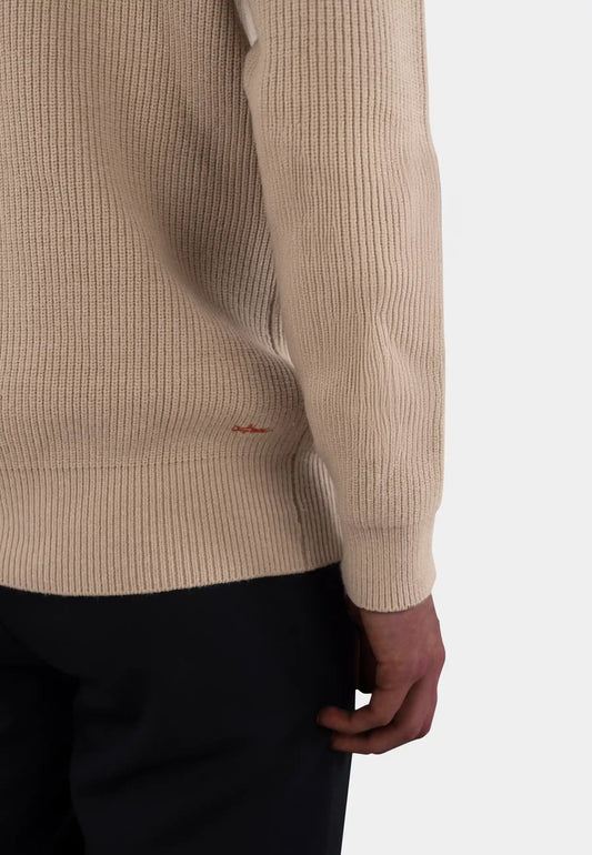 Ciszere reuben knitted half zip sand