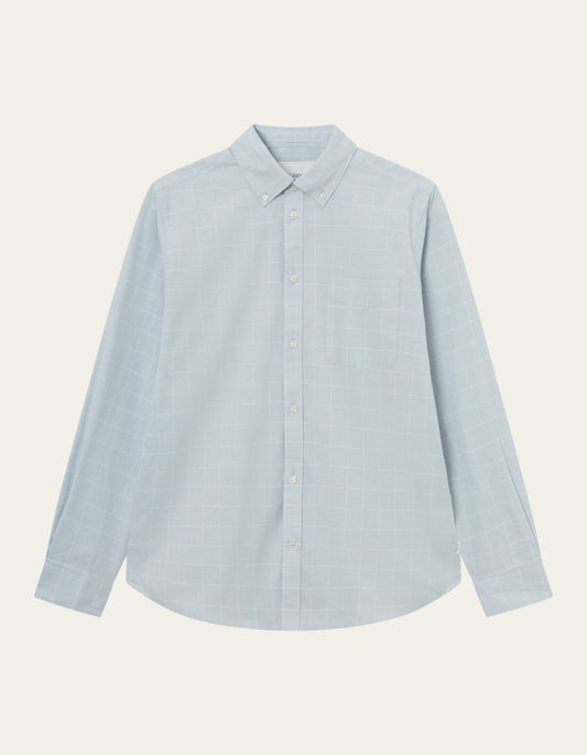 Les deux kent check shirt summer sky white