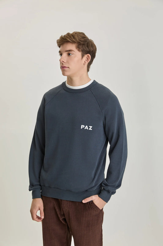 La paz cunha logo sweatshirt paz dark navy