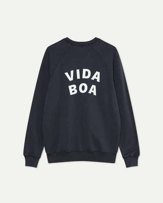 La paz cunha print sweatshirt vida boa dark navy