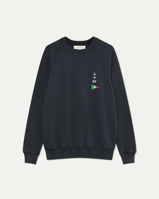 La paz cunha print sweatshirt vida boa dark navy