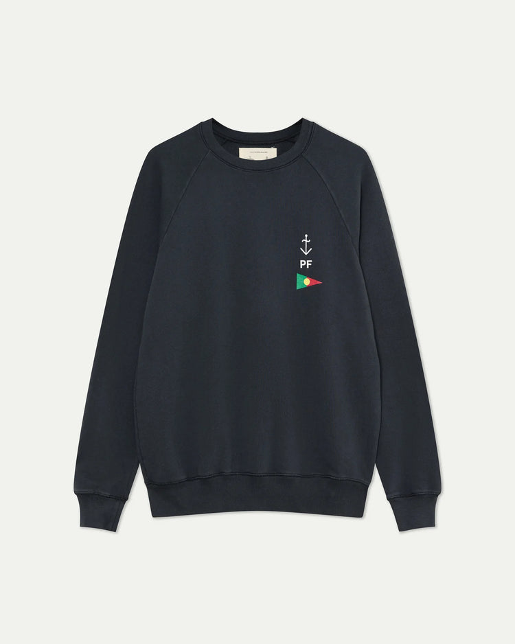 La paz cunha print sweatshirt vida boa dark navy