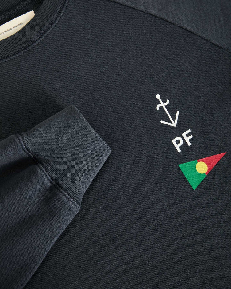 La paz cunha print sweatshirt vida boa dark navy