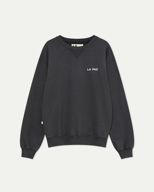 La paz xavier print sweatshirt black sand circle