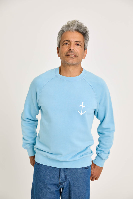 La paz cunha sweat azure + off white
