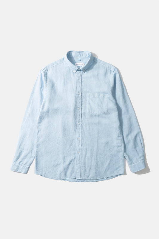 Edmmond linen shirt plain light blue
