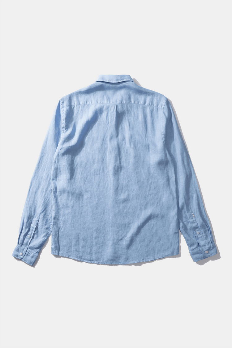 Edmmond linen shirt plain light blue