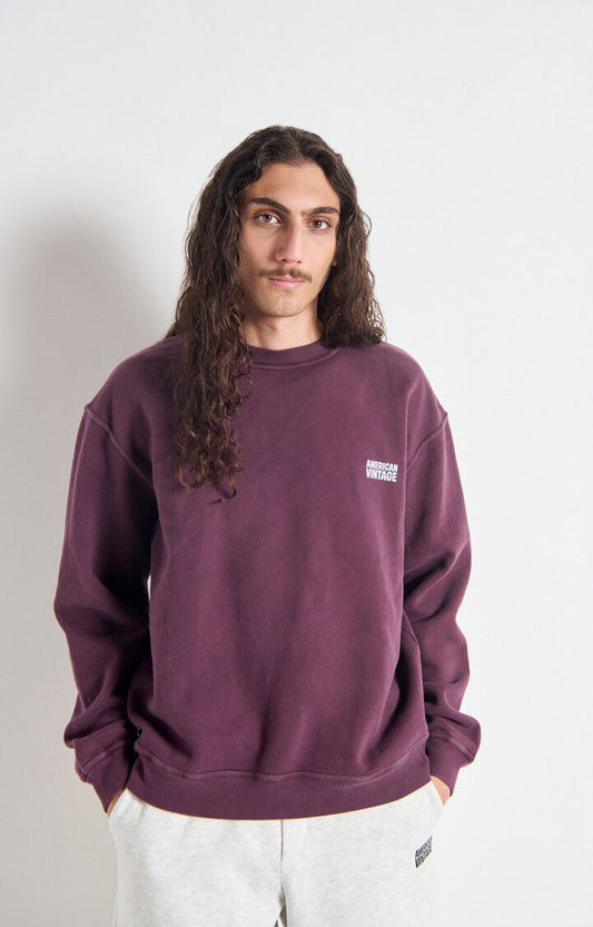 American vintage plizzy sweater mpli03b acajou vintage
