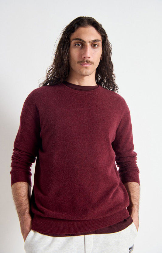 American vintage raxow pull mrax18a grenat melange