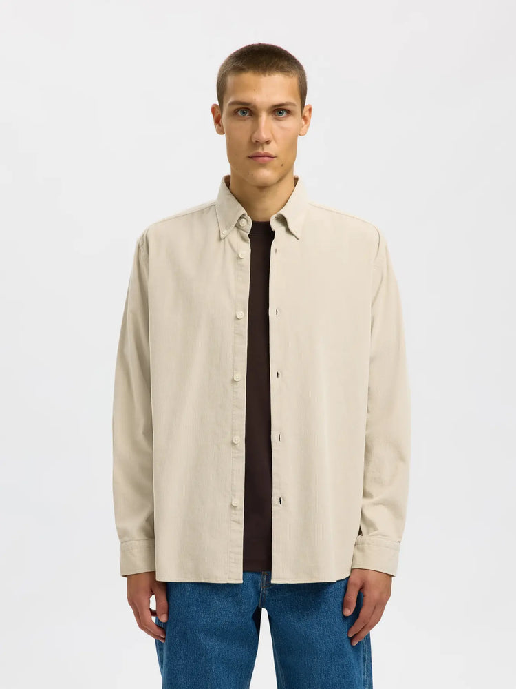 Selectedhomme slhregdanni cord shirt moonstruck