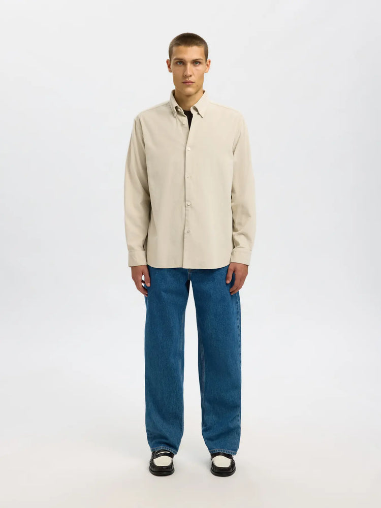 Selectedhomme slhregdanni cord shirt moonstruck