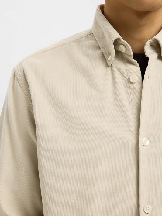 Selectedhomme slhregdanni cord shirt moonstruck