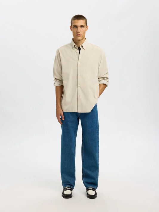 Selectedhomme slhregdanni cord shirt moonstruck